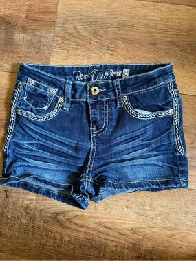 Dark Blue Denim youth girls Jean Shorts size 8